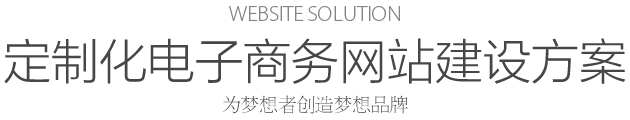 Website solution 定制化电子商务网站建设方案 为梦想者创造梦想品牌